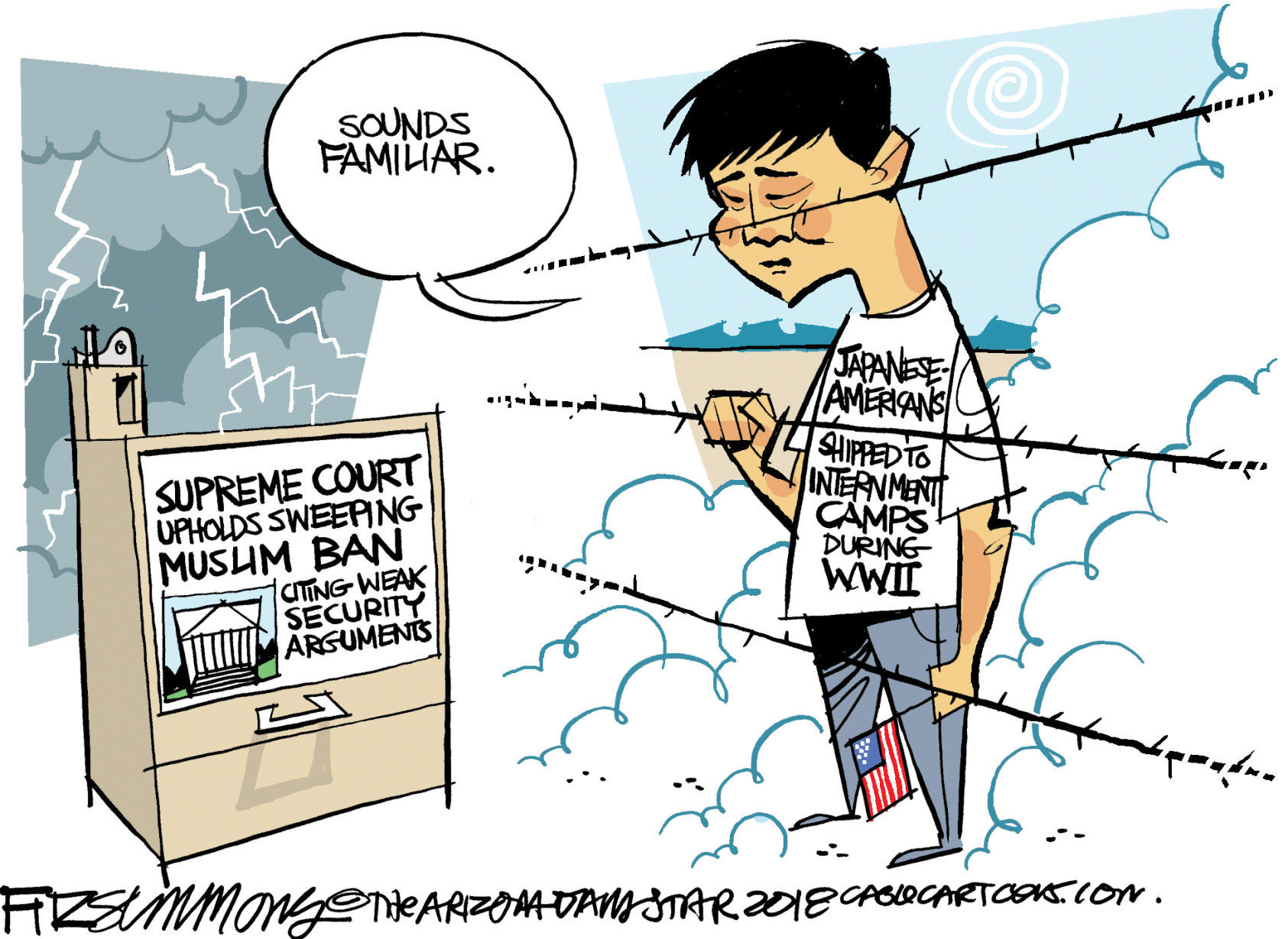 Daily Fitz Cartoon: Muslim Ban